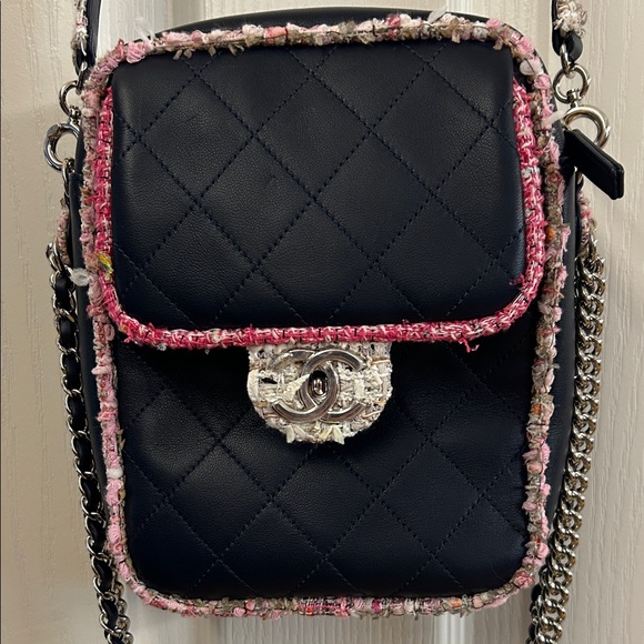 Chanel Quilted Blue and Pink Crossbody Bag - Picture 1 of 11